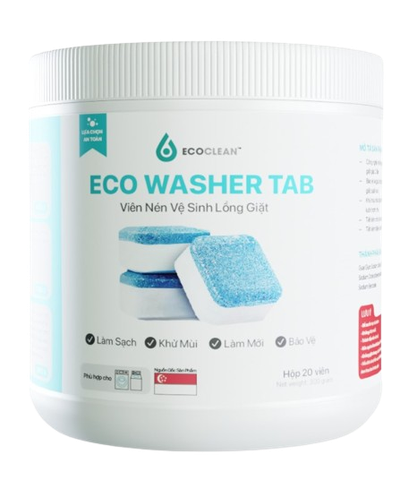 Viên Nén Vệ Sinh Lồng Giặt Eco Washer Tab - Hộp 10v & 20v