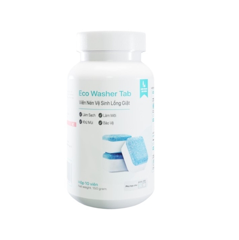 Viên Nén Vệ Sinh Lồng Giặt Eco Washer Tab - Hộp 10 viên