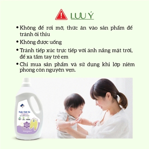 Nước Giặt Xả Hữu Cơ Em Bé ECOCARE 1L - Tinh dầu Cam Bạc hà, PH trung tính, không kích ứng
