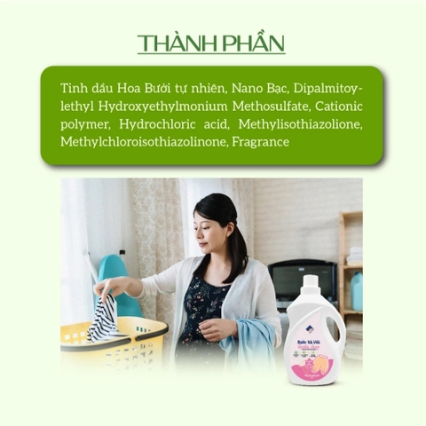 Nước Xả Vải Thuần Chay Hữu Cơ ECOCARE 2L - Hương hoa bưởi, PH cân bằng, an toàn cho trẻ nhỏ