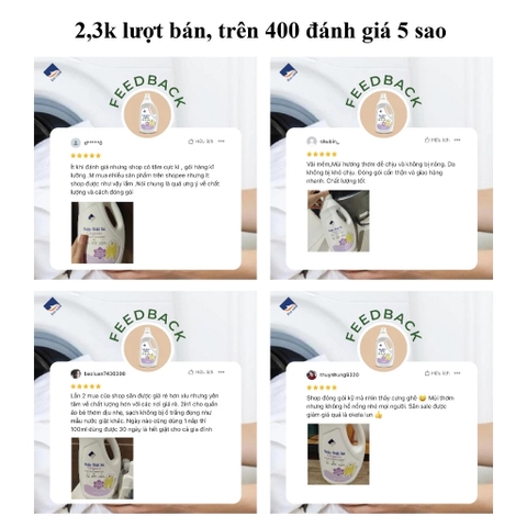 Nước Giặt Xả Hữu Cơ Em Bé ECOCARE 1L - Tinh dầu Cam Bạc hà, PH trung tính, không kích ứng