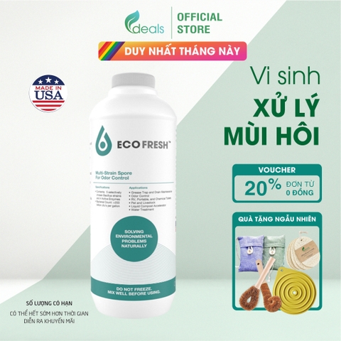 Ecoclean FRESH - Vi Sinh Xử Lý Mùi Hôi Ống Cống, Lỗ Sàn, Bồn Rửa - Chai 1 lít
