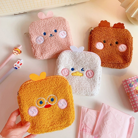 Túi đựng Mỹ Phẩm, Văn Phòng Phẩm ins Keai Studio Hoạt Hình Dễ Thương