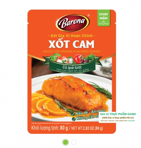 (Set 5/2,5-3kg thịt)  Gia vị hoàn chỉnh XỐT CAM Barona (80gr)