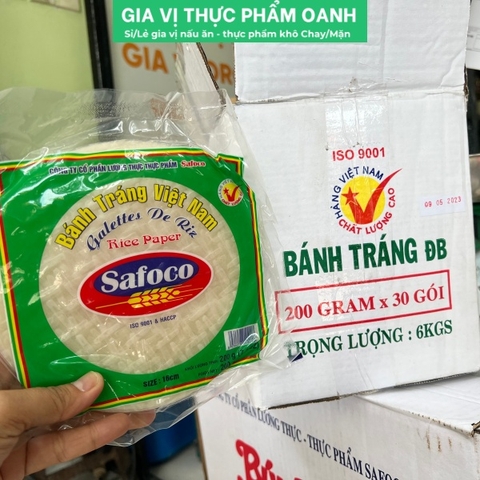 (Thùng 30) Bánh tráng size 16cm, 200gr Safoco