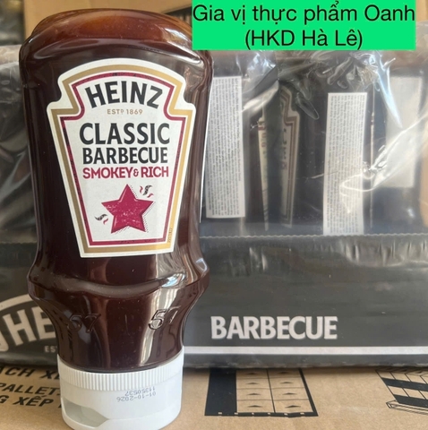(Thùng 10) Sốt thịt nướng BBQ vị truyền thống Heinz (480gr)