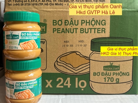 Bơ Đậu Phộng Mịn Golden Farm (170 g)