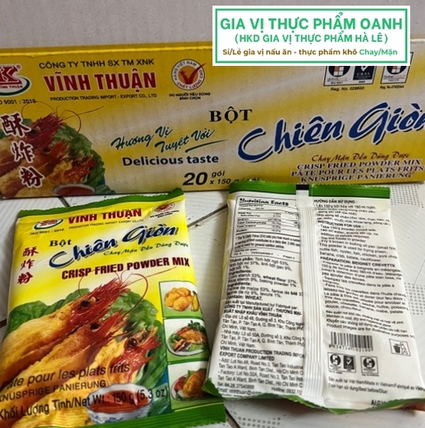 Bột chiên giòn Vĩnh Thuận 150gr (Chiên chuối, gà, hải sản)