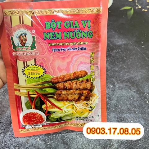 Bột gia vị nem nướng Kim Hưng (75gr)