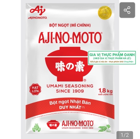 (Thùng 10) Bột ngọt Ajinomoto 1.8kg hạt to