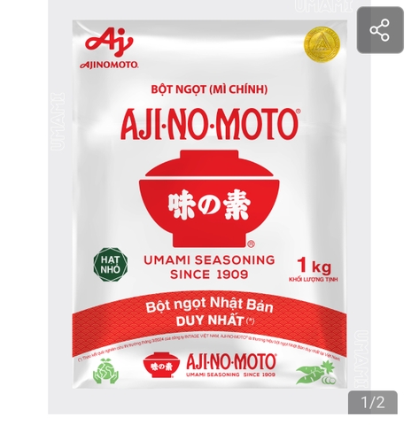 (Thùng 15) Bột ngọt Ajinomoto 1kg hạt nhỏ