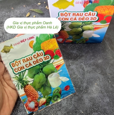 Bột rau câu con cá dẻo 3D Hiệp Long (12gr)