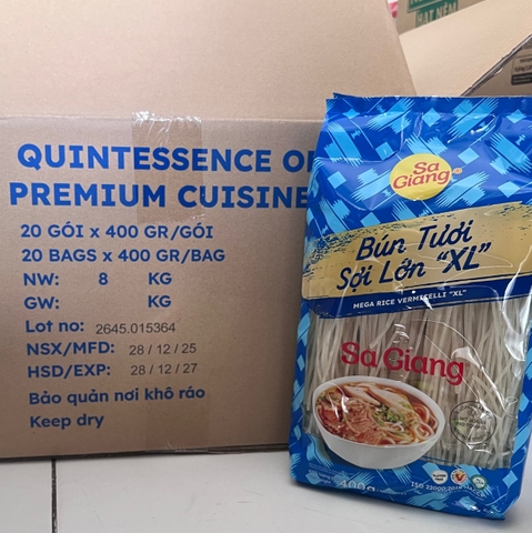 BÚN TƯƠI SỢI “XL” Sa Giang (400g)/ Thùng 20