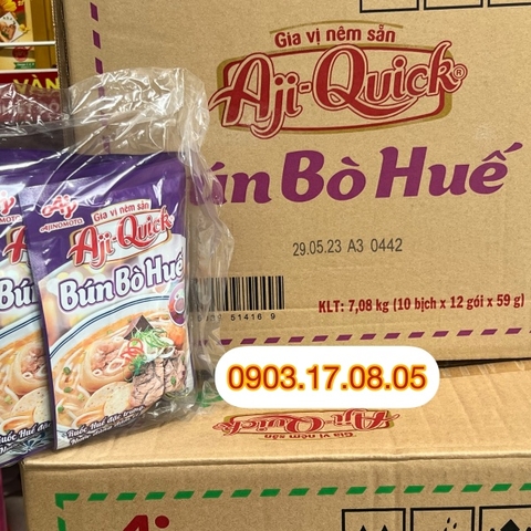 (Thùng 120) Gia vị bún bò Aji Quick 59gr