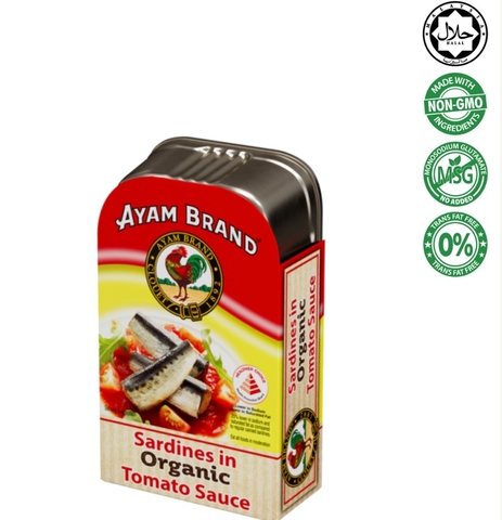 (Thùng 24) Cá trích sốt cà chua 120gr Ayam Brand