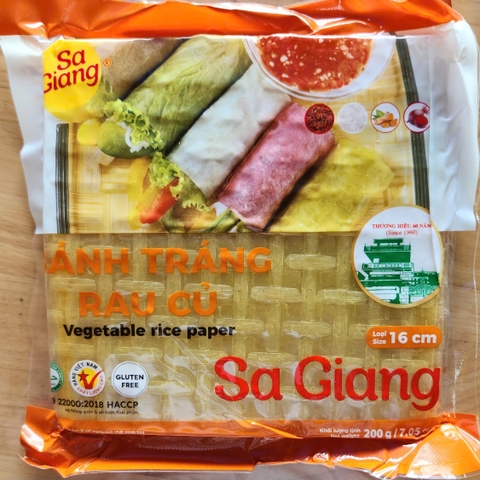(Thùng 50) BÁNH TRÁNG RAU CỦ Sa Giang (200g)