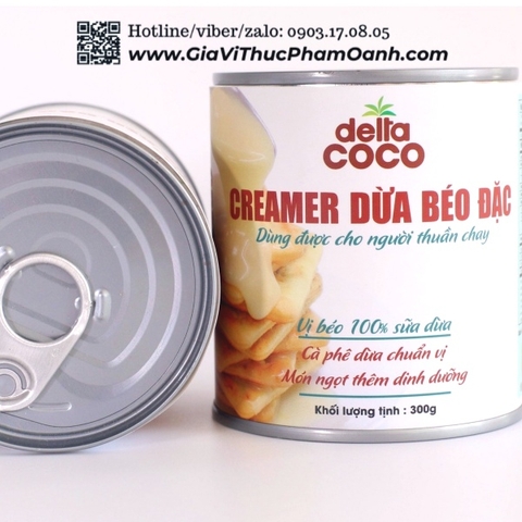 (Thùng 24) Creamer dừa đặc Delta Coco (300gr)