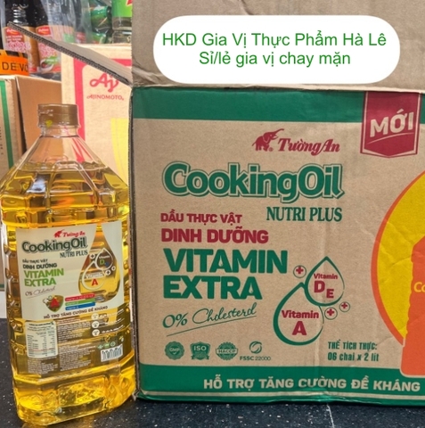 (Thùng 6) Dầu ăn Vitamin Extra Tường An (2L)