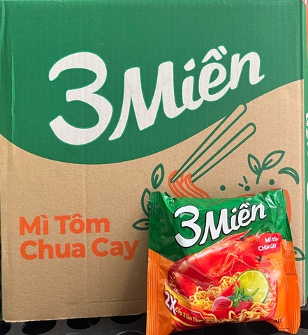 (Thùng 30) Mì tôm chua cay Ba Miền (65gr)