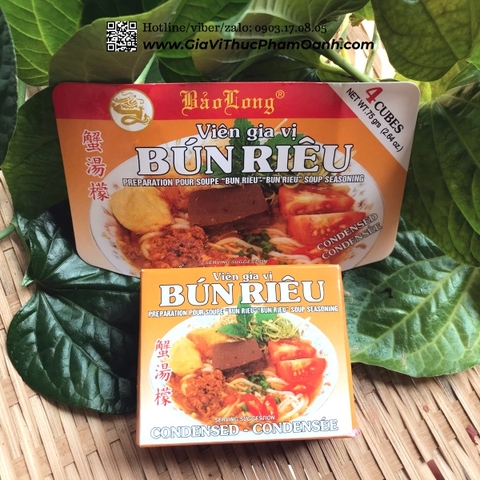 (Set 6) Viên gia vị BÚN RIÊU Bảo Long (75gr)