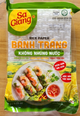 (Thùng 50) BÁNH TRÁNG KHÔNG NHÚNG NƯỚC Sa Giang (150gr)
