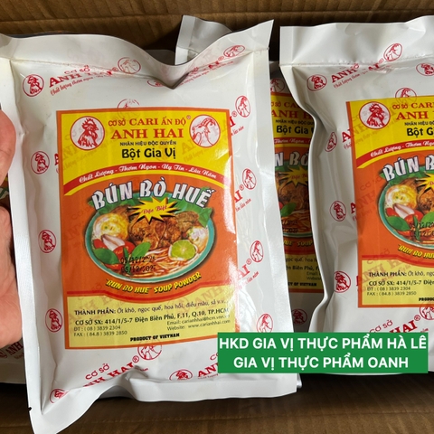 Bột gia vị Anh Hai xuất khẩu (500gr) BÚN BÒ/ PHỞ/ BÒ KHO/ CÀ RI/ NGŨ VỊ HƯƠNG