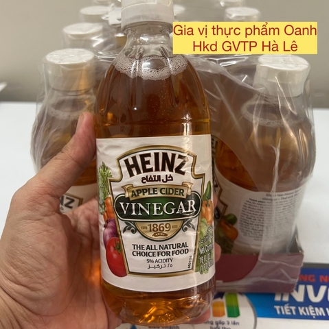 (Thùng 12) Dấm/Giấm táo Heinz (chai nhựa) 473ml