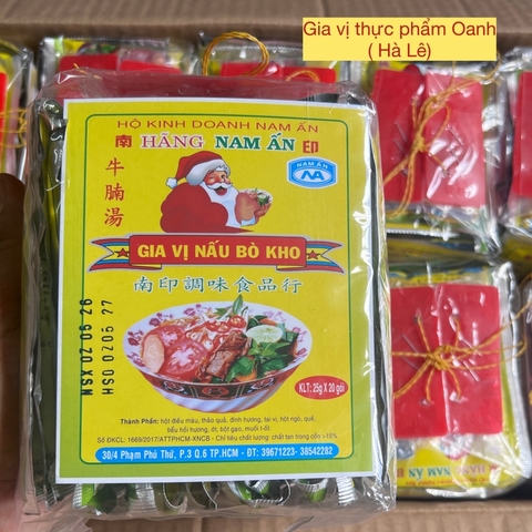 (Lốc 20) Bột bò kho Nam Ấn (25gr)