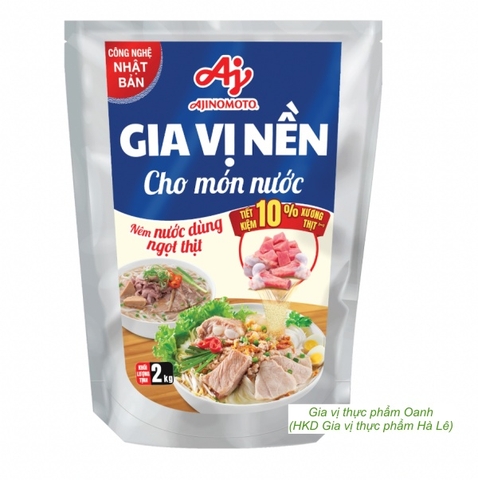 (Thùng 12) Gia vị nền cho món nước Ajinomoto (2kg)
