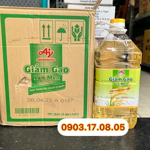 (Thùng 4) Giấm / Dấm gạo Lisa Ajinomoto (4.9l)