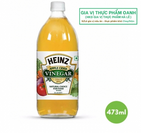 Dấm/Giấm táo Heinz (chai thủy tinh) 473ml