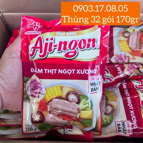 (Thùng 32) Hạt nêm heo Aji Ngon 170gr