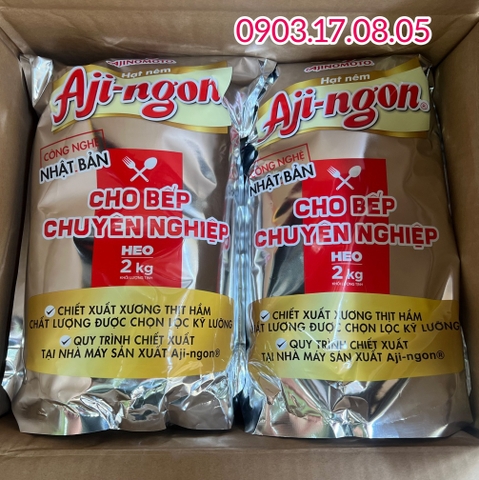 (Thùng 6) Hạt nêm heo Aji Ngon 2kg