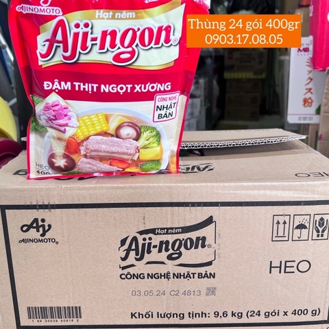 (Thùng 24) Hạt nêm heo Aji Ngon 400gr