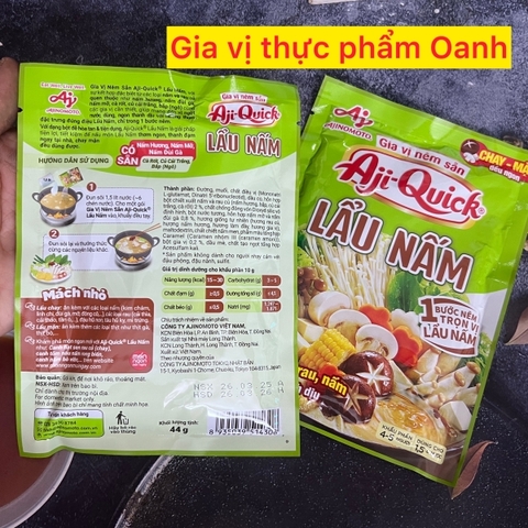 (Thùng 120) Gia vị lẩu nấm Aji Quick 44gr