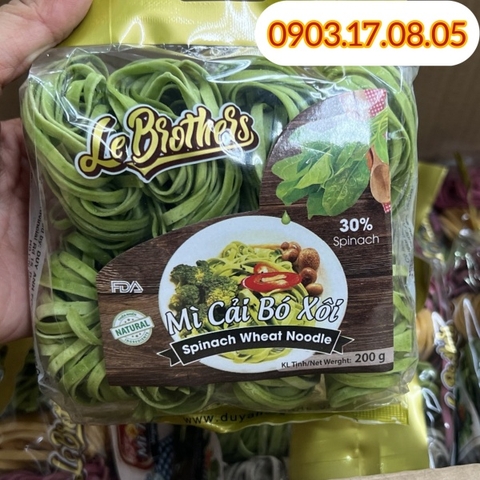 (Thùng 50) Mì cải bó xôi (200g)-LE BROTHERS