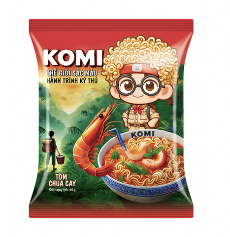 (Thùng 30) Mì Komi tôm chua cay (60gr*30)