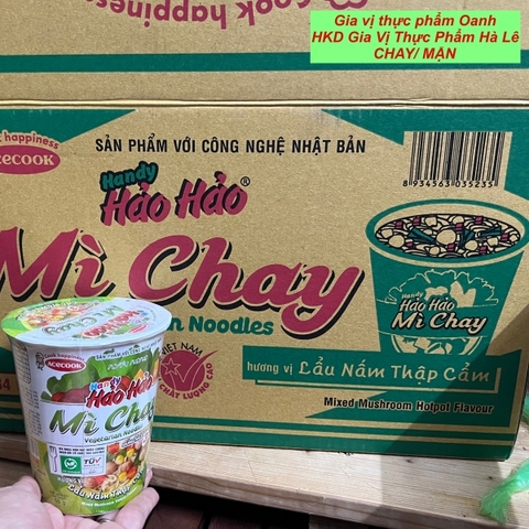 (Thùng 24) Mì ly Handy Hảo Hảo Acecook chay lẩu nấm thập cẩm (67 g)