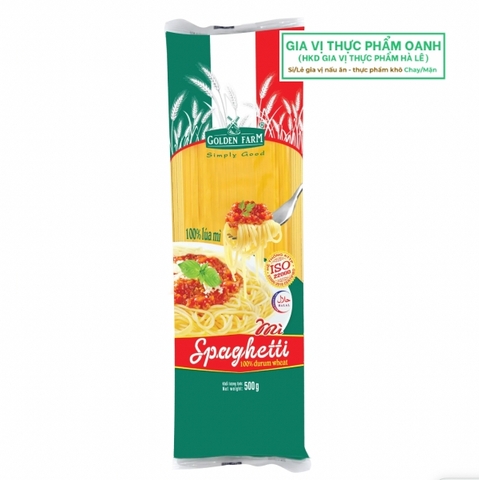 Mì Spaghetti - Golden Farm - Kô túi khóa (500 g)