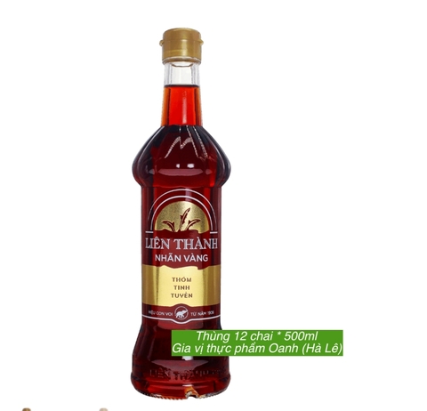 (Thùng 12) Nước mắm Liên Thành nhãn vàng (chai 500ml)