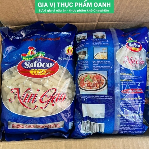 (Thùng 12) Nui gạo ống lớn(400gr) Safoco