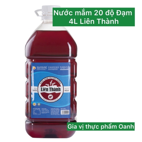 (Thùng 4) Nước mắm 20 độ Liên Thành (Bình 4L)