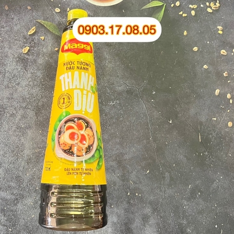 (Thùng 12) Nước tương Maggi thanh dịu (700ml)-nắp vàng