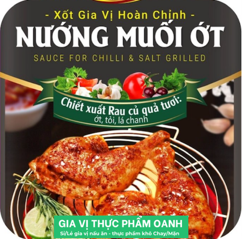 (Set 5/ 2,5-3kg thịt) Gia vị hoàn chỉnh NƯỚNG MUỐI ỚT Barona (80gr)