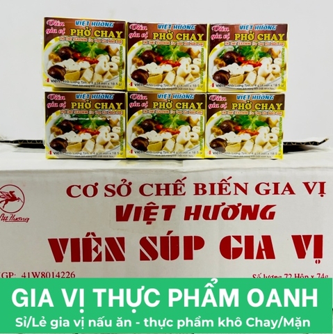 Viên gia vị PHỞ CHAY Việt Hương