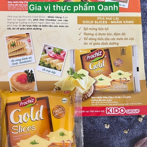 Phô mai lát GOLD 12 lát