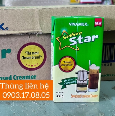 (Thùng 24) Sữa đặc Ngôi sao Phương Nam (bao giấy 380gr)