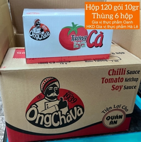 (Hộp 120) Tương cà gói 10gr Ông Chà Và