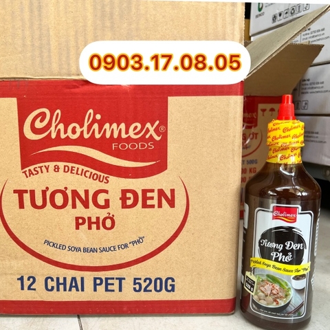 (Thùng 12) Tương đen phở pet 520g-Cholimex