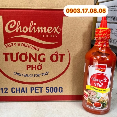 (Thùng 12) Tương ớt phở 500gr-Cholimex